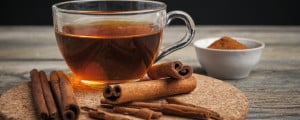 Xícara de chá de canela